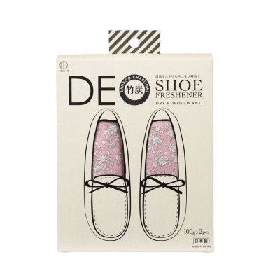 Best Selling 2019 Bamboo Charcoal Shoe Freshener PINK 100 g x 2 pieces (1 pair) Made in Japan